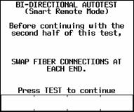 Swap Fiber Connections Message Screen