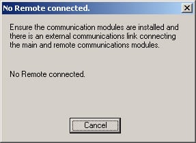 No Remote Connected Message
